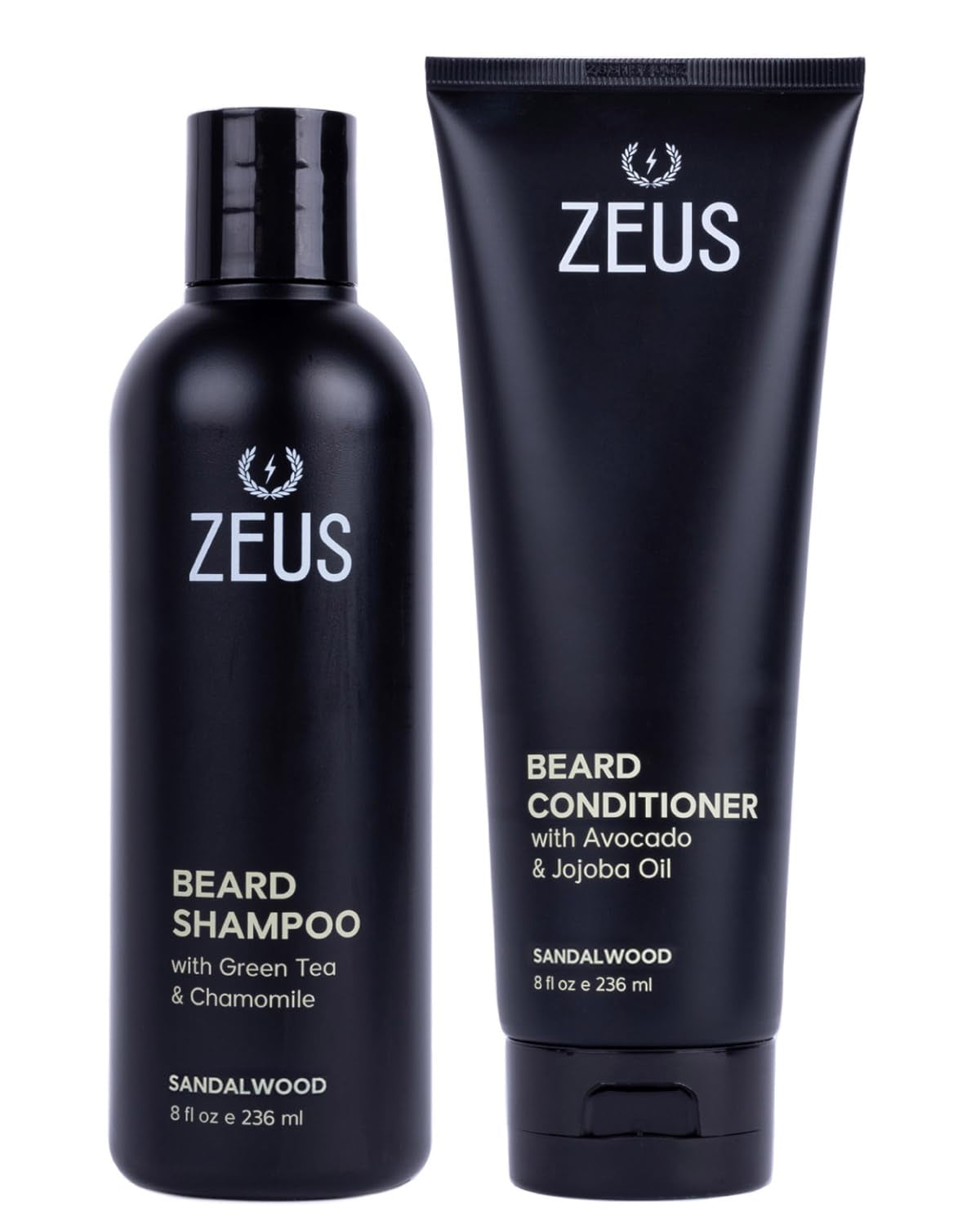 Beard Wash Set for Men, Beard Shampoo & Conditioner (Sandalwood)