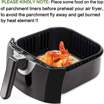 Perforated 8.5 Inch Air Fryer Parchment Paper Liners, 200Pcs